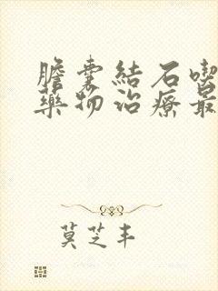 胆囊结石吃什么药物治疗最好