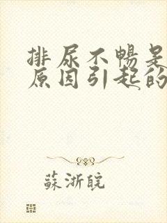 排尿不畅是什么原因引起的