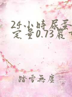 24小时尿蛋白定量0.73严重吗