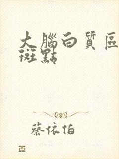 大脑白质区点状斑点