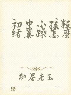 初中小孩叛逆情绪暴躁怎么办