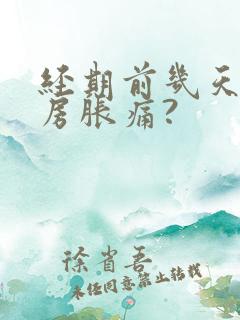 经期前几天会乳房胀痛?