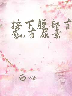 按下腹部有疼痛感,有尿意