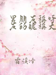 男朋友称呼女朋友的昵称大全