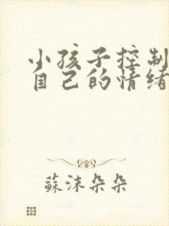 小孩子控制不住自己的情绪怎么办