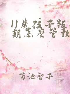 11岁孩子叛逆期怎么管教合适男孩