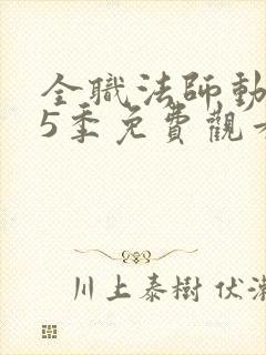 全职法师动漫第5季免费观看全集完整版樱花