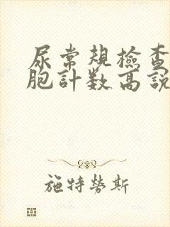 尿常规检查白细胞计数高说明什么?