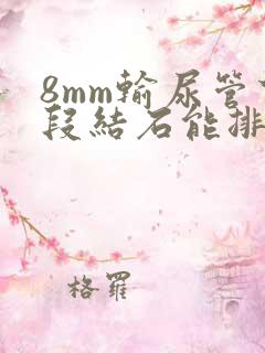 8mm输尿管下段结石能排出来吗