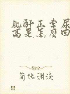 肌酐正常尿蛋白高是怎么回事