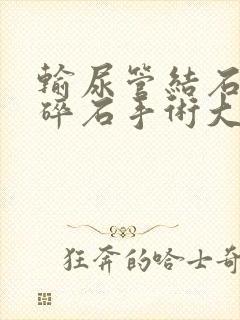 输尿管结石体外碎石手术大概多少钱