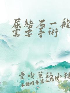 尿结石一般多大需要手术