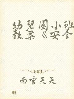 幼儿园小班安全教案《安全过马路》