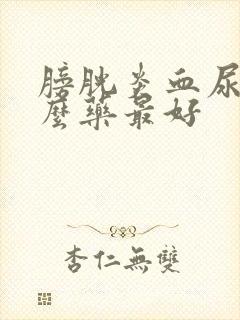 膀胱炎血尿吃什么药最好