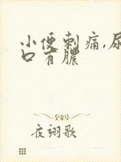 小便刺痛,尿道口有脓