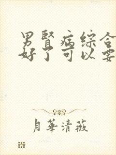 男肾病综合症治好了可以要小孩吗