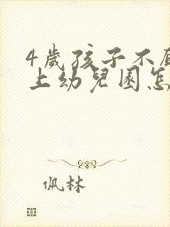 4岁孩子不愿意上幼儿园怎么办