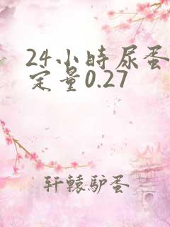 24小时尿蛋白定量0.27