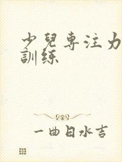 少儿专注力感统训练