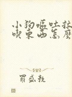 小狗呕吐拉稀不吃东西怎么办