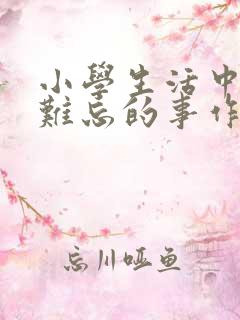 小学生活中一件难忘的事作文