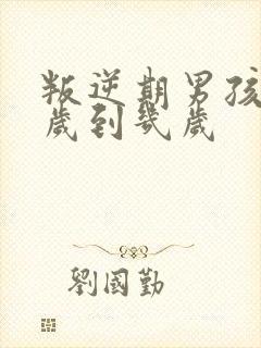 叛逆期男孩子几岁到几岁