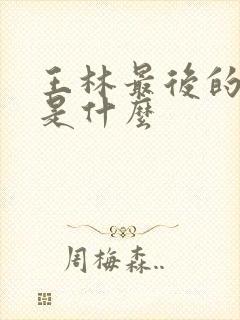 王林最后的结局是什么