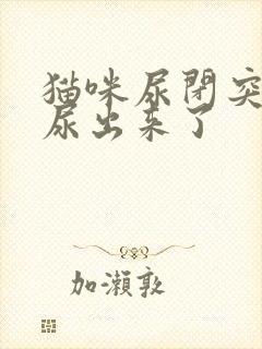 猫咪尿闭突然又尿出来了