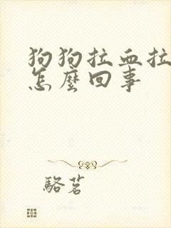 狗狗拉血拉稀是怎么回事