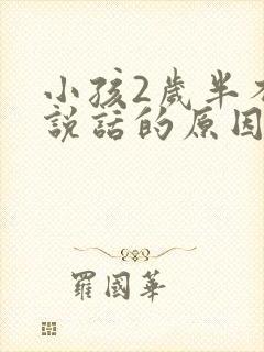 小孩2岁半不会说话的原因