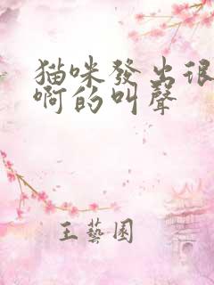 猫咪发出很短的啊的叫声