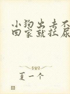 小狗出去不拉,回家就拉尿,怎么办