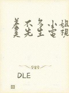 差不多小姐和完美先生电视剧