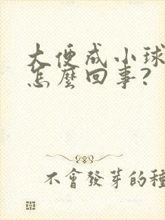 大便成小球状是怎么回事?