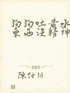 狗狗吐黄水不吃东西没精神怎么办