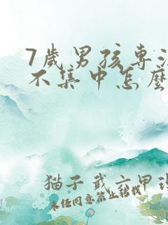 7岁男孩专注力不集中怎么办