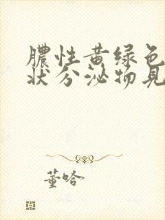 脓性黄绿色泡沫状分泌物见于