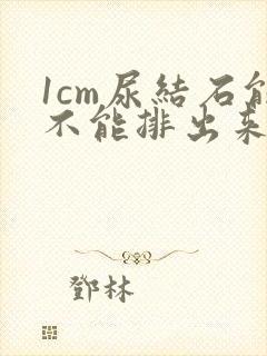 1cm尿结石能不能排出来