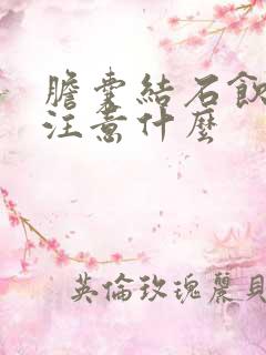 胆囊结石饮食上注意什么