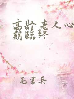 高龄老人心衰晚期临终