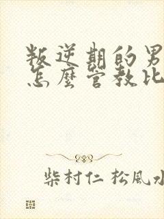 叛逆期的男孩子怎么管教比较好