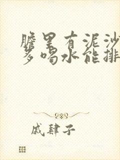 胆里有泥沙结石多喝水能排出吗