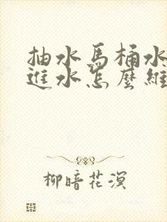 抽水马桶水箱不进水怎么维修图解