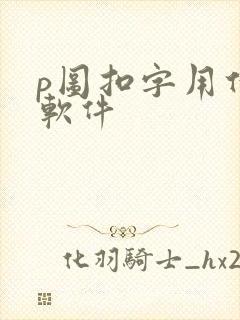 p图扣字用什么软件