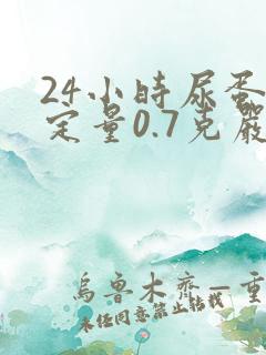 24小时尿蛋白定量0.7克严重吗