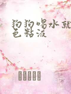 狗狗喝水就吐白色粘液