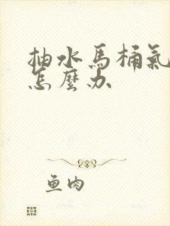 抽水马桶气味大怎么办