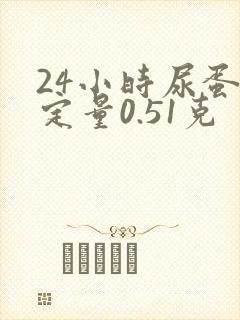 24小时尿蛋白定量0.51克