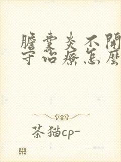 胆囊炎不开刀保守治疗怎么办