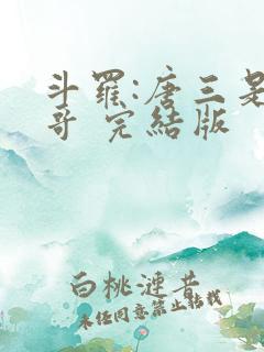 斗罗:唐三是我哥 完结版